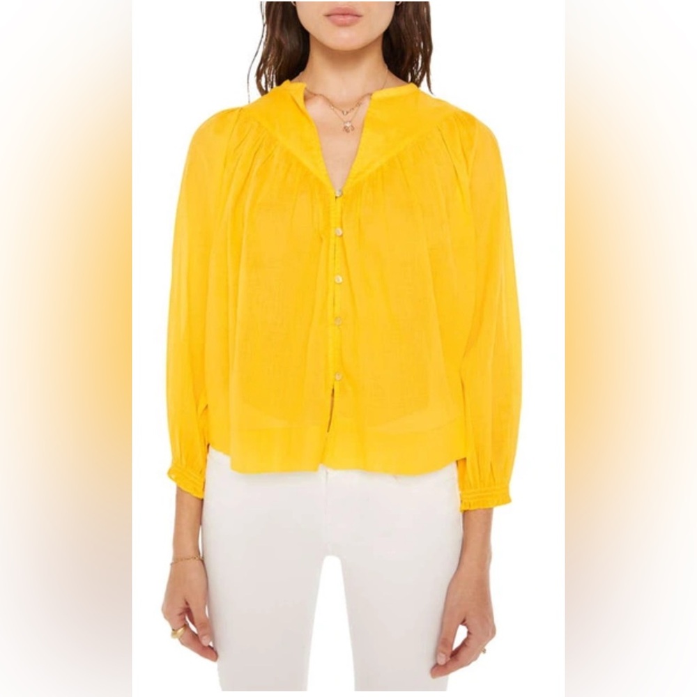 MOTHER The Love Dearly Top Yellow Chrome
